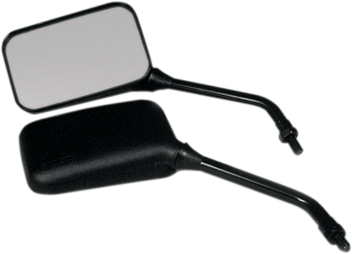 Emgo GP Deluxe Side View Mirror - Long - Rectangle - Black #20-78257