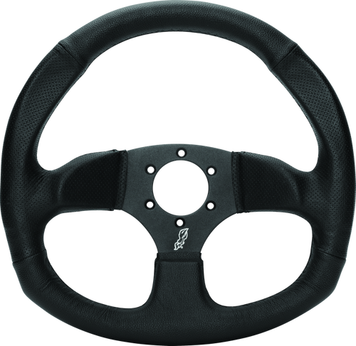 DragonFire Racing Steering Wheels - D-Shaped- Vinyl- Iron Series- 0in. offset