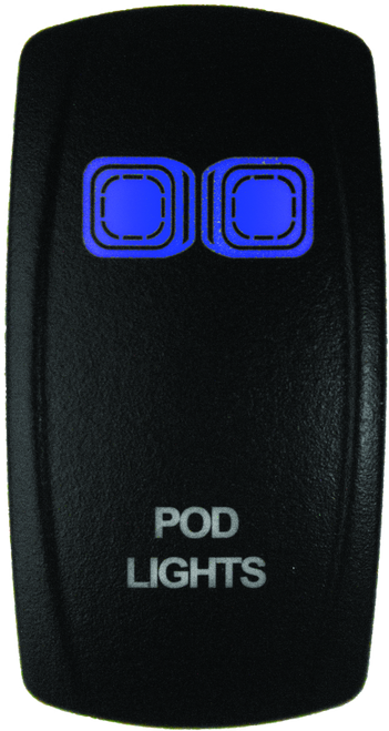 DragonFire Racing Lighted Switch On/Off - Blue