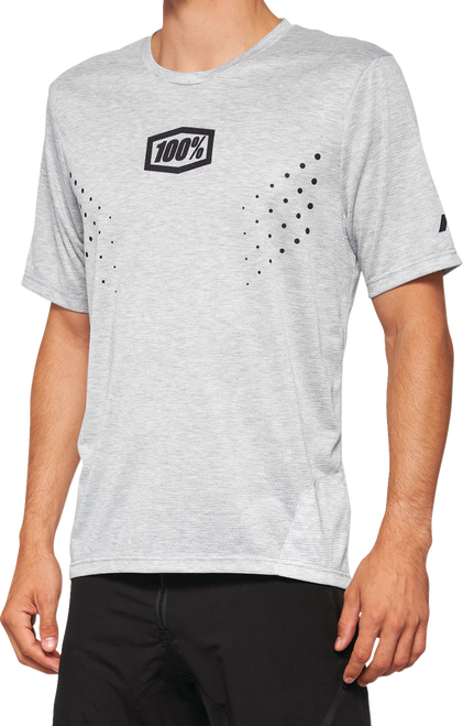 100% Airmatic Mesh Short-Sleeve Jersey - Gray - Large