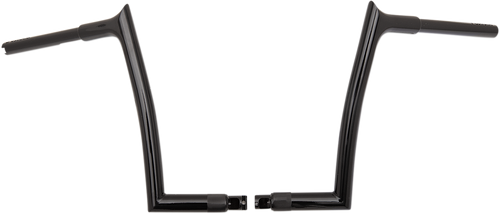Fat Baggers Inc. 1-1/4-inch EZ Install Pointed Top Handlebar - 12-inch - Black - Fits: 2015-2025 Harley-Davidson (see list) #906012-B