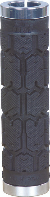 ODI Rogue No Flange Lock-On Grips - Black/Silver - 130mm #L31RGB-S