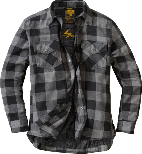 Scorpion EXO Women's Covert Moto Flannel Riding Shirt - Black / Gray - Medium