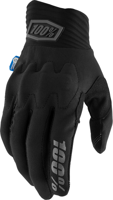 100% Cognito Smart Shock Gloves - Black - Small