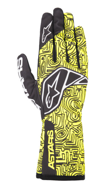 Alpinestars Tech-1 K Race V2 Vertical Gloves - Large - Yellow Fluorescent