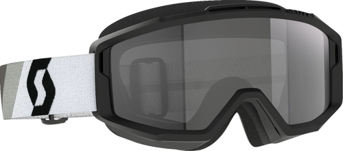 Scott Split OTG Sand Dust Goggle - Premium Black/White Frame - Dark Gray Lens