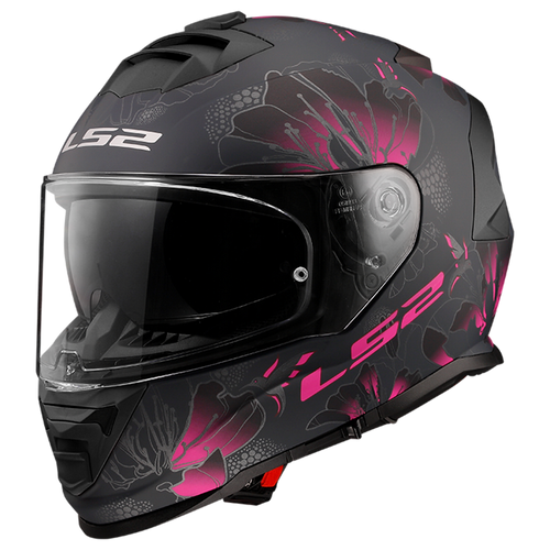 LS2 Assault Brust Full Face Street Helmet - Black / Purple - Medium