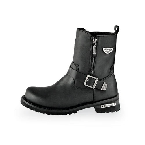 Milwaukee Motorcycle Clothing Company Afterburner Leather Women's Black Motorcycle Boots