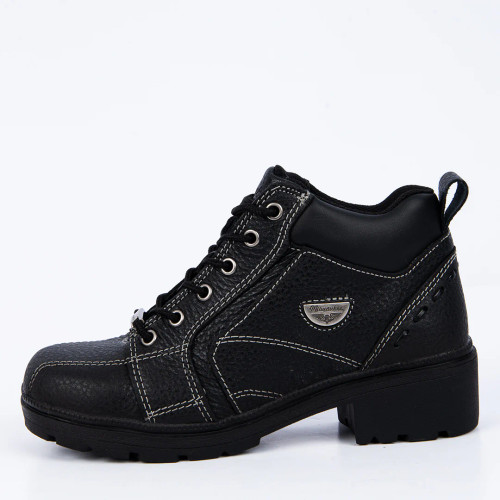 Milwaukee Motorcycle Clothing Company Deceiver Leather Women's Black Motorcycle Boots