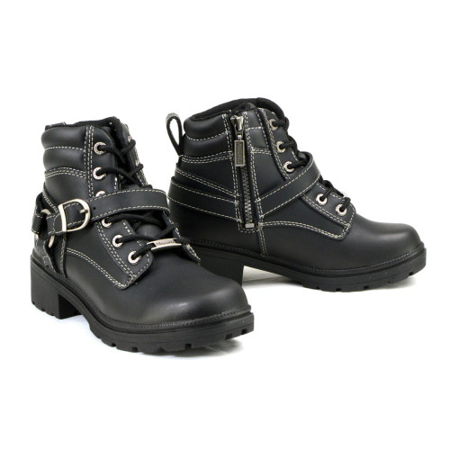 Milwaukee Motorcycle Clothing Company Women's Paragon Leather Motorcycle Boots