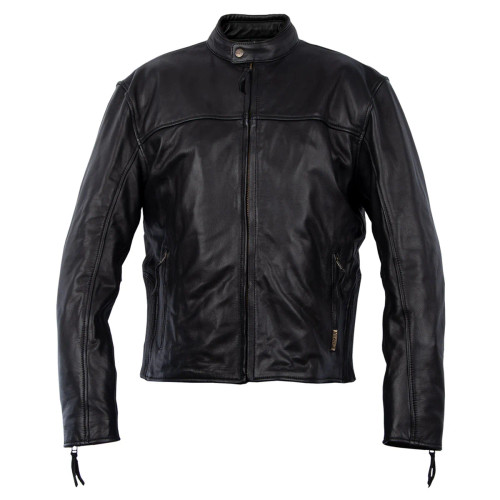 Milwaukee Motorcycle Clothing Company Men's Motorcycle Leather Jacket with Scotter Collar