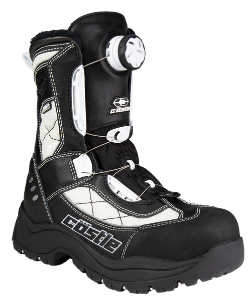 Castle X Women's Charge Atop Boots - White / Black - 10