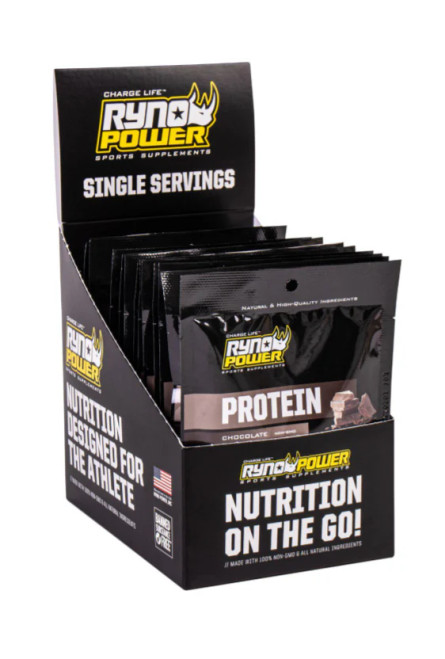 Ryno Power Premium Whey Powder - Chocolate - 12 Single Servings
