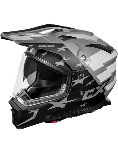 Castle X CX200 Liberty Dual Sport Helmet - Flat / Matte Charcoal - Medium
