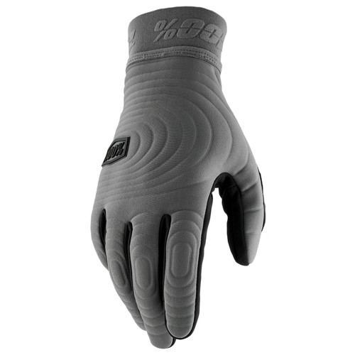 100% Brisker Xtreme Glove -  Charcoal / Black - Large