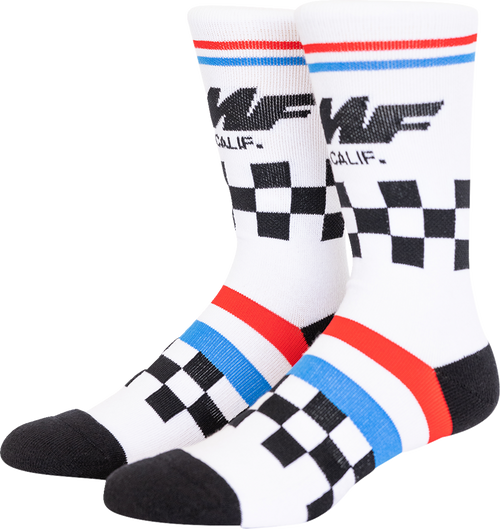 FMF Raceway Socks - White - One Size