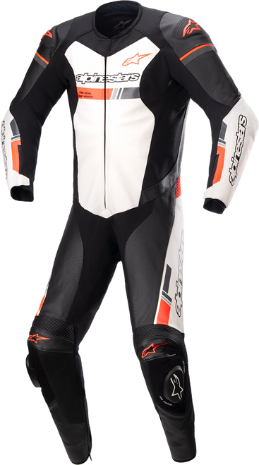 Alpinestars GP Force 1-Piece Leather Suits - Black / White / Red - US 44 / EU 54