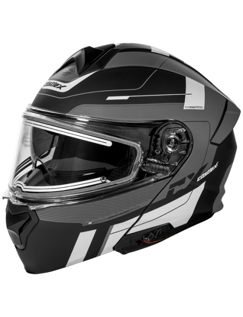 Castle X CX935 Raid Modular Helmet w/Electric Shield - Matte Charcoal / Silver - 5XL