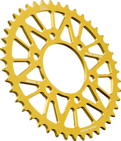 JT Sprockets Rear Sprocket - Aluminum - 43 Tooth - Gold - Fits: 2004-2024 Kawasaki (see list) #JTA478.43GLD