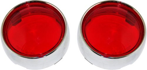Custom Dynamics Bullet Signal Lenses - Chrome / Red