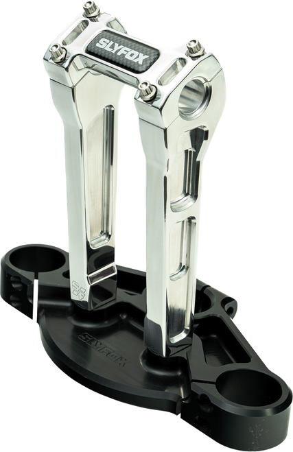 Slyfox Handlebar Riser Kit - Straight - 1-1/8in. Clamping / 8in. Rise - Raw