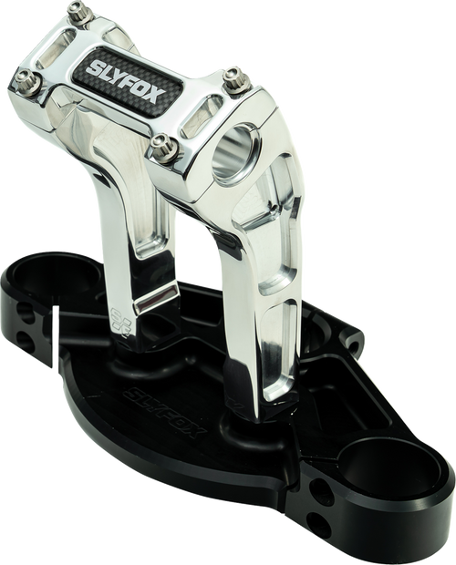 Slyfox Handlebar Riser Kit - Pullback - 1in. Clamping / 6in. Rise - Raw