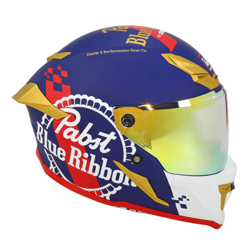 Castle X Pabst Blue Ribbon CX510 Motorcycle Helmet - MC Powersports