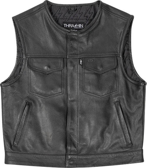 Thrashin Supply Co. Encinal Leather Shorty Riding Vest