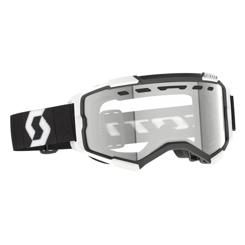 Scott Fury Enduro Goggle - Black / White Frame w/Clear Works Lens