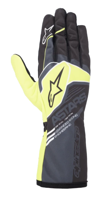 Alpinestars Tech-1 K Race V2 Corporate Gloves - Anthracite/Lime - 2XL