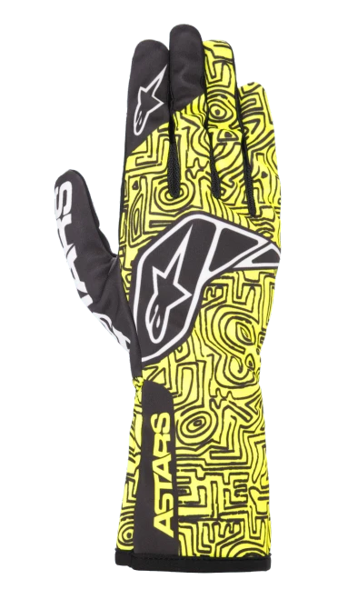 Alpinestars Tech-1 K Race V2 Vertical Gloves - Yellow Fluo - XL