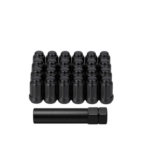 Sedona 12mm X 1.50 Splined 60 Degree Tapered Lug w/Key - Black - Box of 20
