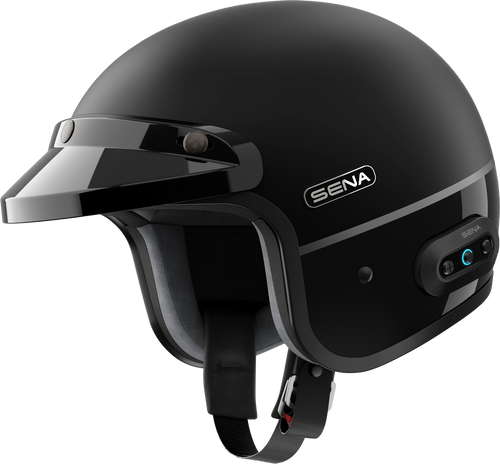 Sena Surge Open Face Helmet w/Mesh Matte Black / Glossy Black - Large