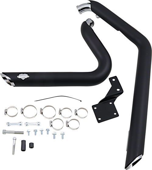 Vance & Hines Shortshots Staggered Exhaust System - Matte Black Ceramic - Fits: 1986-2009 Harley-Davidson (see list) #47221