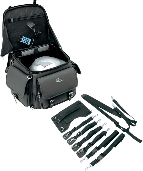 Saddlemen BR3400EX Combination Backrest, Backseat, and Sissy Bar Bag