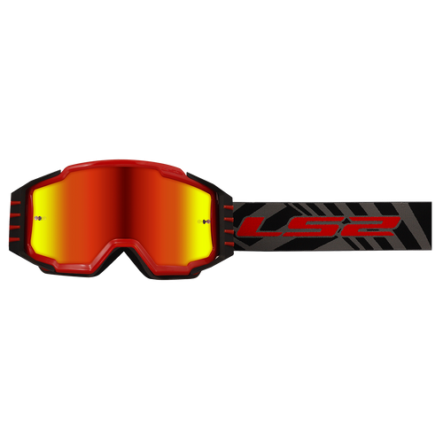 LS2 OTG Charger Pro Goggles - Red w/Red Iridium Lens