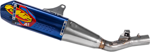 FMF Anodized Titanium Factory 4.1 RCT Slip-On Muffler w/Blue Carbon Cap - Fits: 2021-2026 Honda CRF450R/RX
