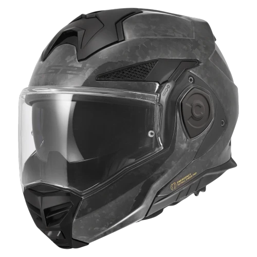 LS2 Advant X Carbon Full Forged Modular Motorcycle with SunShield Helmet