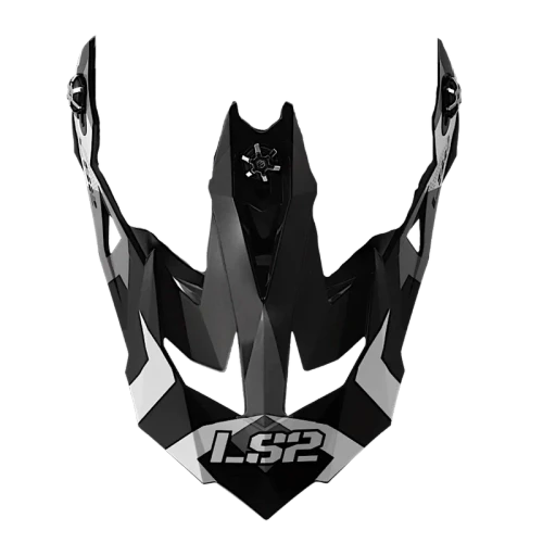LS2 Subverter Evo Vector Peak Replacement - Gloss Black / Gray / White