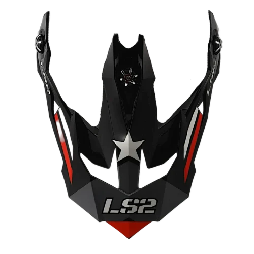 LS2 Subverter Evo Trooper Peak Replacement - Gloss Black / White