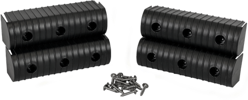 Caliber Bunk Wrap End Cap Kit 2x6 4/pack w/Hardware - Black