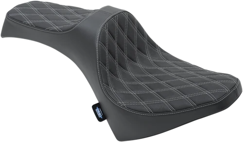 Drag Specialties Seats Predator III Seat - Double Diamond - Silver Stitching - Scout '15-'22 - Fits:2016-2022 Indian (see list)