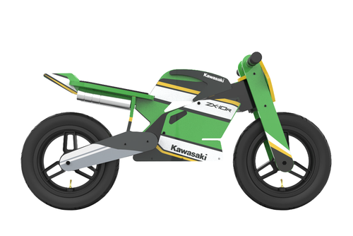 KiddiMoto Kawasaki Ninja ZX10R Balance Bike - Yellow