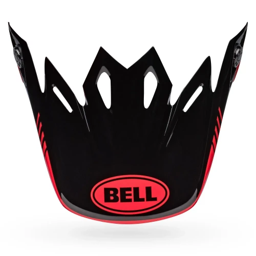 Bell Powersports Moto-9 Visor Replacement - Louver Gloss Black / Red