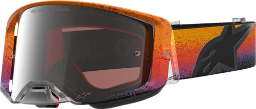 Alpinestars *Limited Edition* Supertech Black Hole Goggles - Fire Red / Black Strap with Silver Mirror Lens