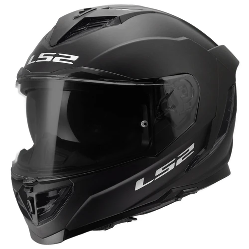 LS2 Assault III Solid Full Face Motorcycle Helmet With SunShield - Matte Black - Medium