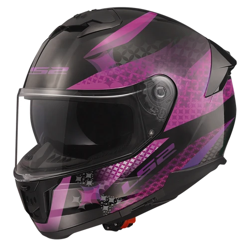 LS2 Stream II Lux Full-Face Helmet - Matte Black / Pink - Small