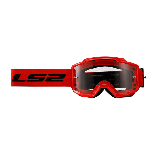 LS2 OTG Charger Googles With Clear Cleans - Red