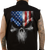 Lethal Threat USA Skull Melt Sleeveless Button Down Shirt