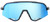 100% Slendale Matte Black Hiper Blue Multilayer Mirror Sunglasses